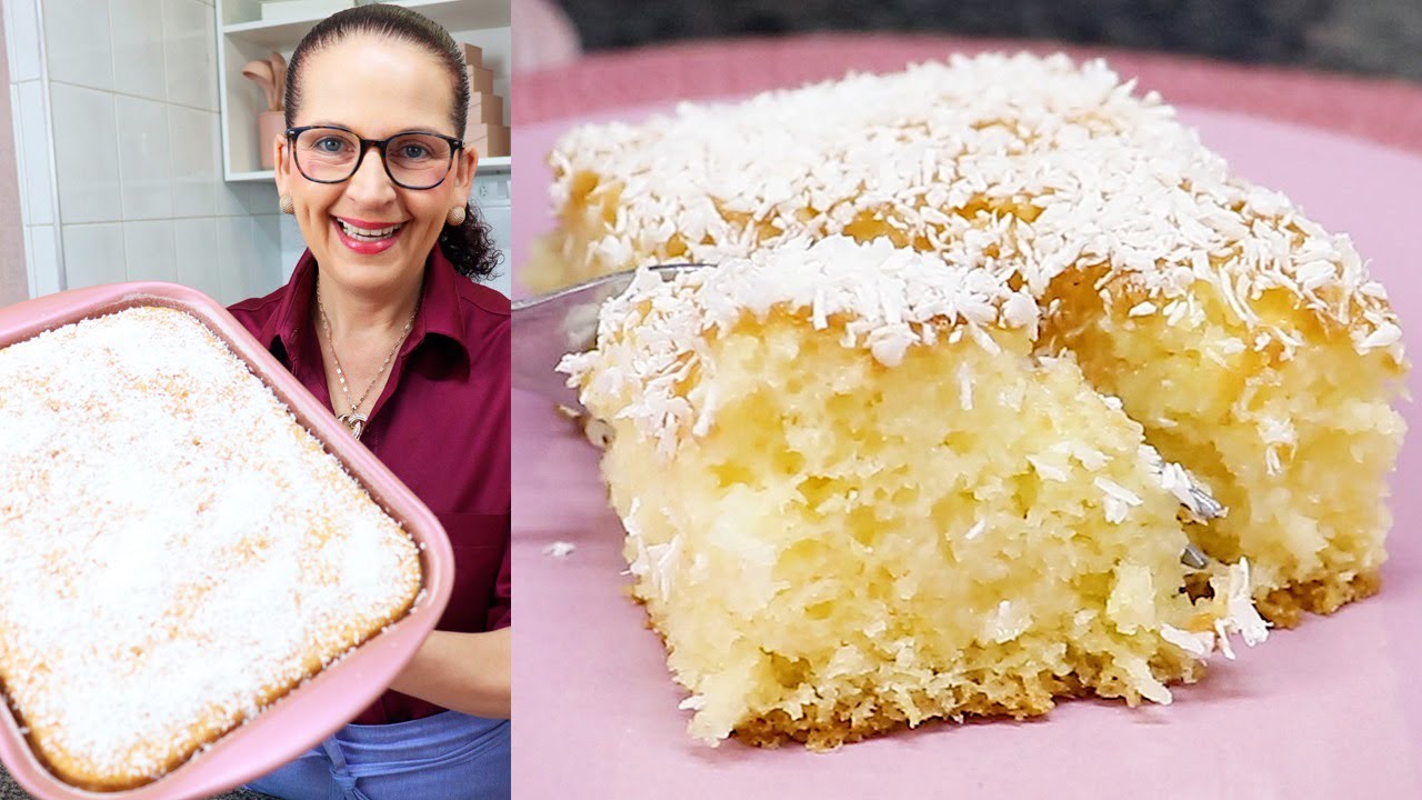 SEM LEITE E SEM FARINHA DE TRIGO FIZ O BOLO MAIS FOFINHO E MOLHADINHO-TOALHA FELPUDA-Isamara Amâncio