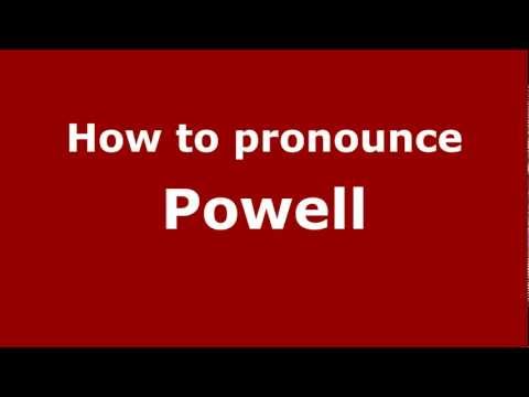 How to pronounce Powell