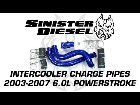 Sinister Diesel Intercooler Charge Pipes and Intake Elbow for 2003-2007 6.0L Powerstroke Trucks