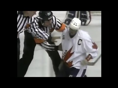 Suter cheapshot on Gretzky 9/14/91