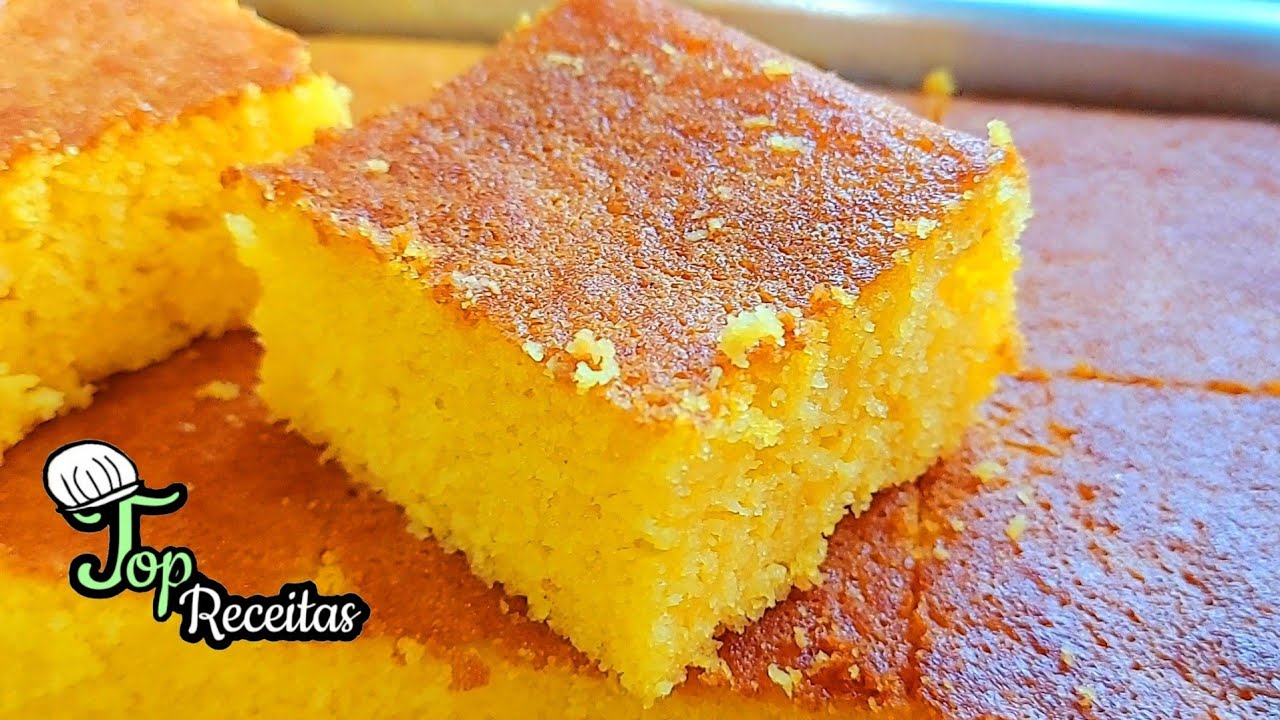 CENOURA E FUBÁ no liquidificador  - BOLO SEM GLUTEN -  MACIO ÚMIDO E DELICIOSO - Top Receitas