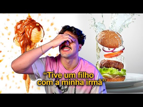 The absurd stories of Tik Tok with food videos in the background