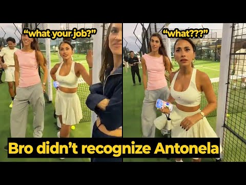 Someone didn’t realize Antonela is Messi’s wife and asked this question, but look at Anto reaction..