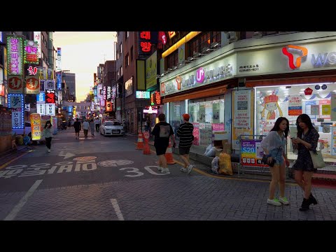 건대입구역 - Caminhando pela estação Konkuk University, Seul, Coreia