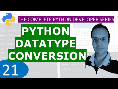 21 Python Datatype Conversion Python Tutorial Developer Series A Z