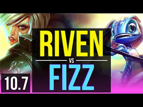 RIVEN vs FIZZ (MID) | 3 early solo kills | EUW Grandmaster | v10.7
