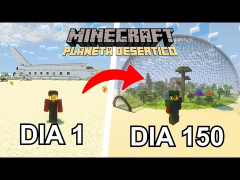 Sobrevivi 150 DIAS em um PLANETA DESÉRTICO no MINECRAFT - O FILME - Parte 1