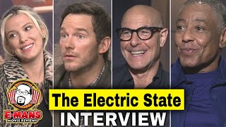 THE ELECTRIC STATE | Talking Robots &amp; AI with Chris Pratt, Millie Bobby Brown, and More