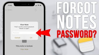 How to Reset Forgotten Notes Password on iPhone & iPad! [2023]