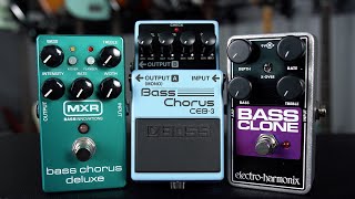 Video thumbnail for BASS CHORUS SHOOTOUT // Boss CEB-3 vs. MXR Bass Chorus Deluxe vs. EHX Bass Clone by The Bass Channel