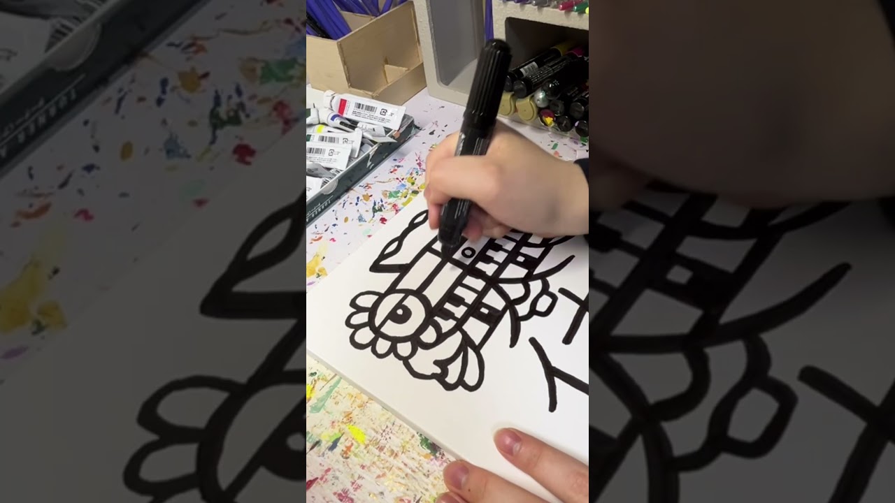 美佐から絵を描いてみた結果…#アート　#絵　#イラスト　#おすすめ　#shorts