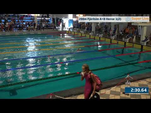 15 200m Fjärilsim A+B Herrar 11 00 19