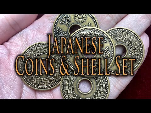 Japanese Coins & Shell Set