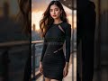 Modern Elegance In Motion AI Generated Woman In Black Dress Beauty Style Confidence