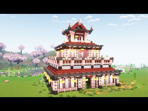 Enchanted.Architecture - How to build Cherry Blossom Temple - Minecraft tutorial