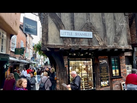 [4K] 🇬🇧 The City of York, England: A Walk in Medieval Centre City ⚔️ Yorkshire 