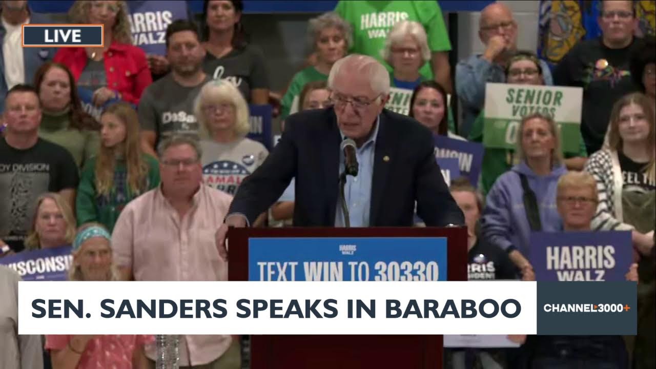Sen. Bernie Sanders speaks in Baraboo