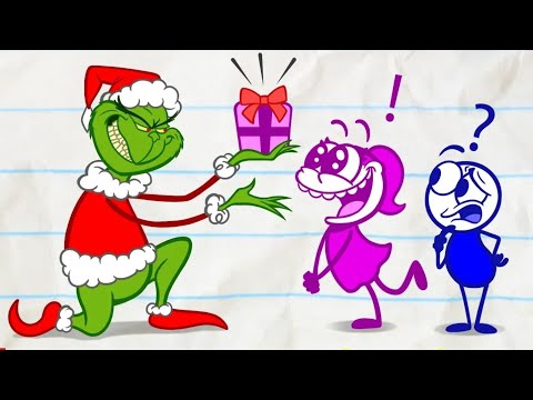 #cartoon   Pencilmation Cartoons - Pencilmate Meets Santa Claus!