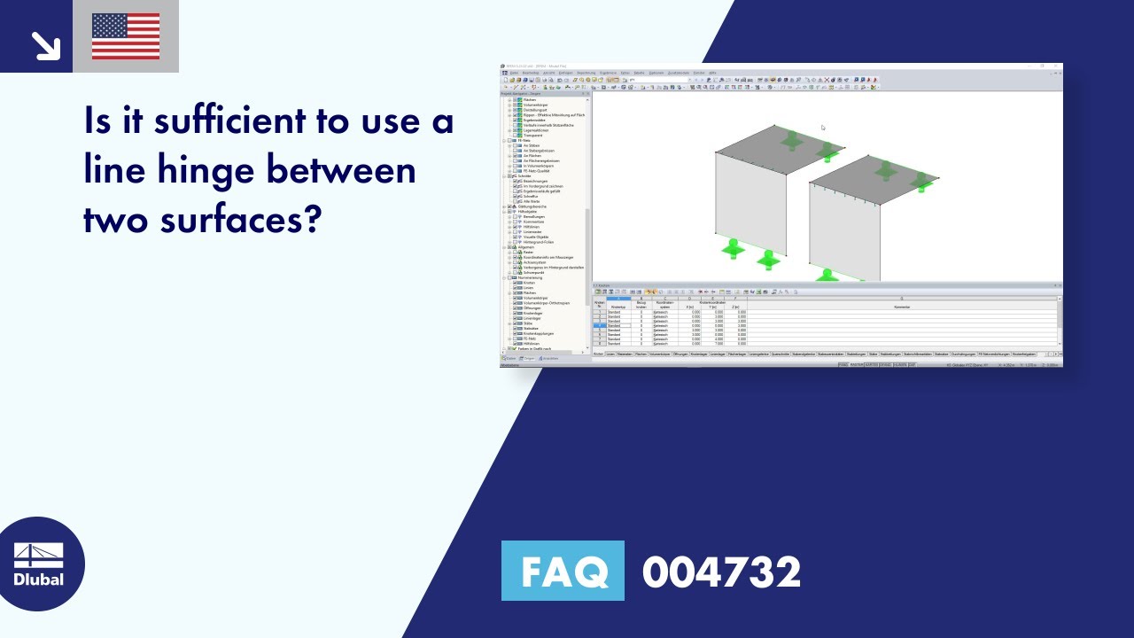 FAQ 004732 | Is it sufficient to use a line hinge between two surfaces?