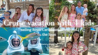 FULL WEEK CRUISE VACATION WITH 4 KIDS // Royal Caribbean Wonder of the Seas review // family vacay