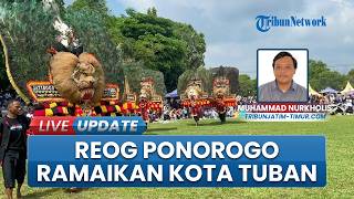 Puluhan Reog Ponorogo Ramaikan Suasana Akhir Pekan di Tuban, Kirab Dadak Merak Tarik Perhatian Warga