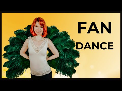 4 FAN DANCE MOVES + little Dance Sequence - Burlesque Dance Tutorial for Beginners