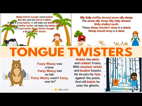 20+ Tongue Twisters to Perfect Your English Pronunciation &bull; 7ESL