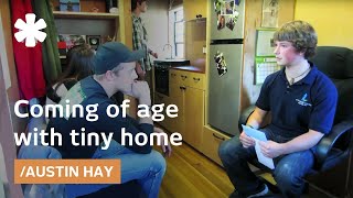 Teen tiny house builder Austin Hay finishes dorm on wheels