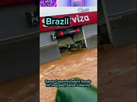 #Brazil' Violent #floods hit Joaçaba, Santa Catarina, torrential rain #weather #new #shorts #foryou