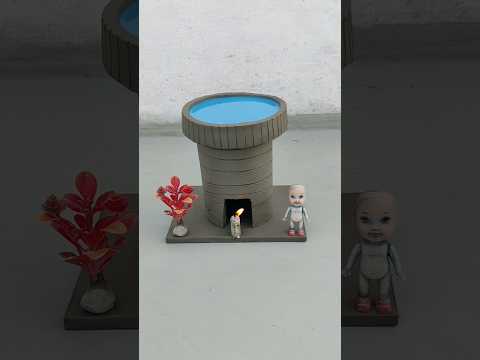 destroying a beautiful miniature clay house 😱#678