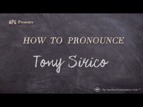 How to Pronounce Tony Sirico (Real Life Examples!)