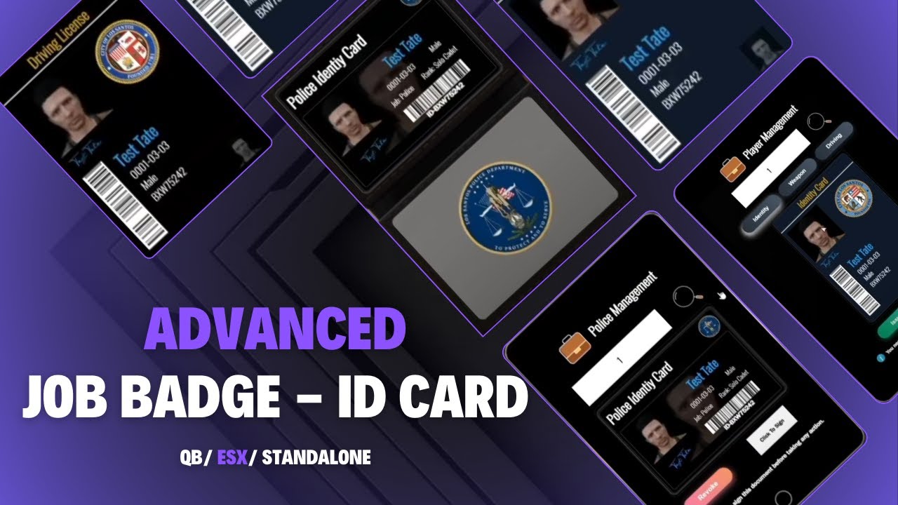 Advanced Job Badge + ID Card | Expiry Feature | Create Unlimited IDs [QB/ESX] thumbnail 8