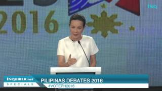 Poe's debate closing statement: Electricity, jobs, end of corruption