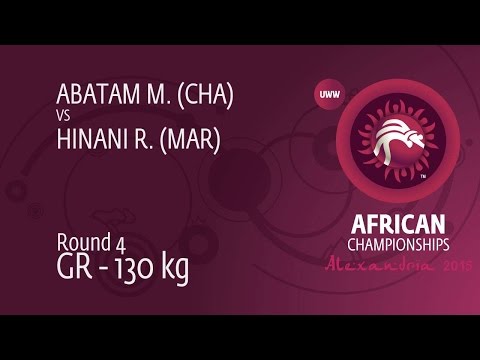 Round 4 GR - 130 kg: R. HINANI (MAR) df. M. ABATAM (CHA), 7-1