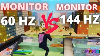 Monitor 144hz vs 60hz| teste no fortnite