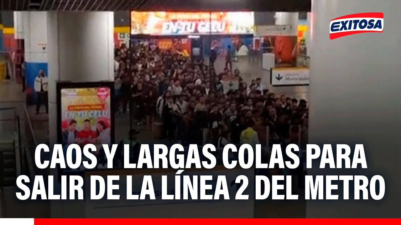 🔴🔵 Caos y largas colas para salir de la Línea 2 tras entrar en vigencia uso de la tarjeta TIT