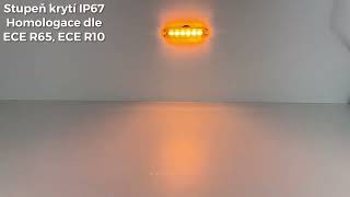 PROFI SLIM výstražné LED svetlo vonkajšie, oranžové, 12-24V, ECE R65