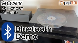 Video thumbnail for Sony PS-LX310BT Turntable Bluetooth Setup Demo by PapiTech
