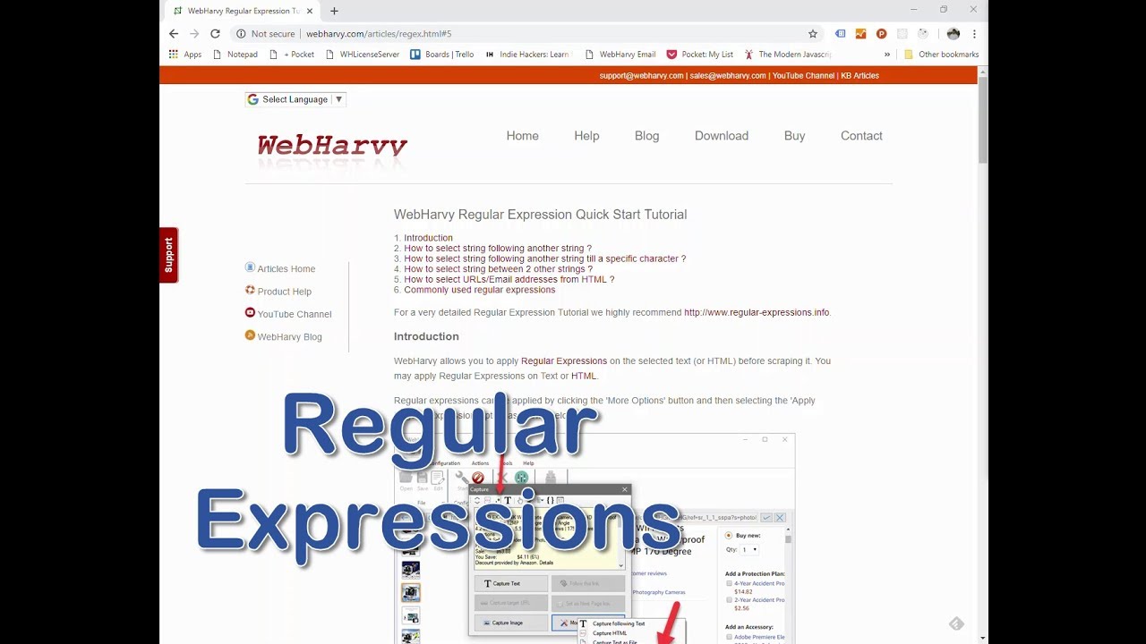 WebHarvy Tutorial [Part 7] - Regular Expressions