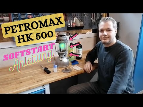 Petromax Starklichtlampe Einfache Bedienung mit softstart Anleitung. Schritt für Schritt