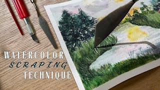 Scraping in Watercolor: How to Add Stunning Texture & Depth | Watercolor Tips