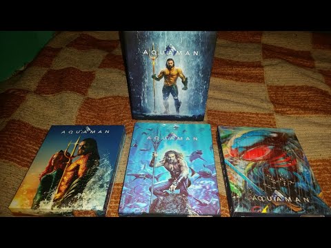Aquaman Filmarena One Click Hardbox with 3 FullSlip Steelbooks Unboxing & Review en
