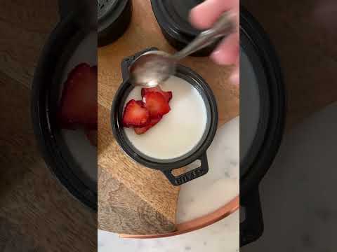 This is your sign to make Panna Cotta in your mini STAUB collection. 🍓