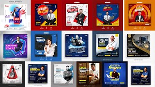 40+ Social Media Banners Ads Ultimate Bundle Photoshop Tutorial