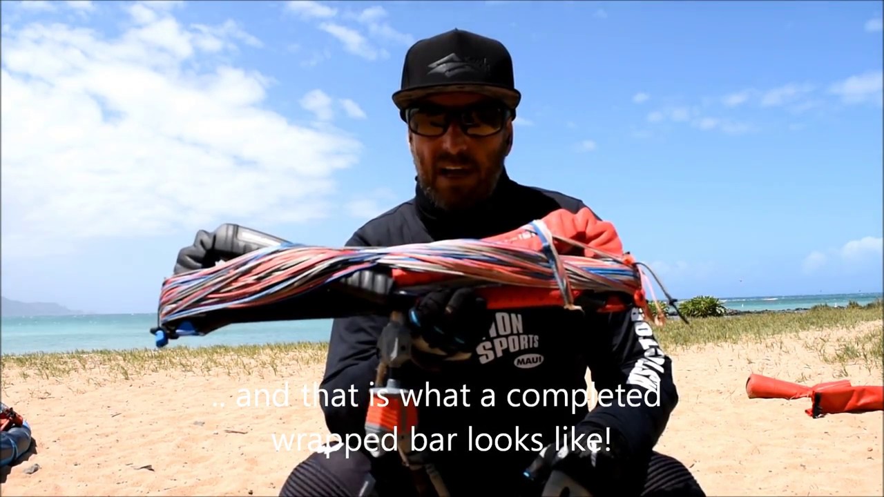 How to wrap a kiteboarding kite bar and lines with David Dorn