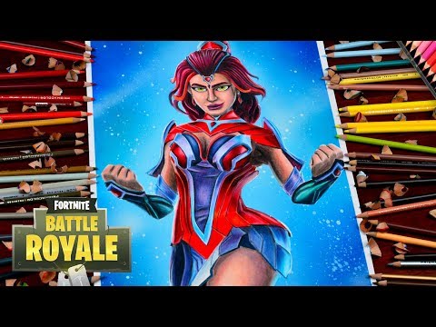 Drawing Fortnite Battle Royale Valor - New Skin Season 4 - How to Draw Valor / Dibujos de fortnite Video