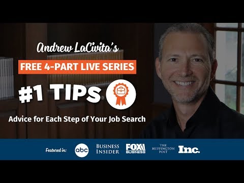 Resume Writing: Career Profile: #1's with Andrew LaCivita: Advice for Each Step of Your Job Search