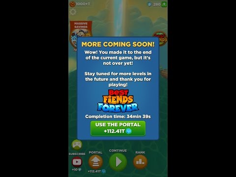 Best Fiends Forever all levels in 34min 39s