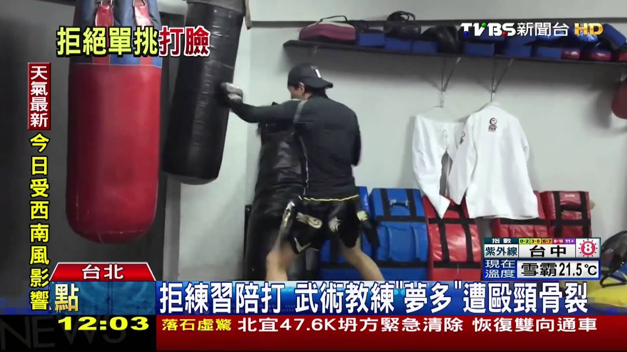 拒練習陪打　武術教練「夢多」遭毆頸骨裂