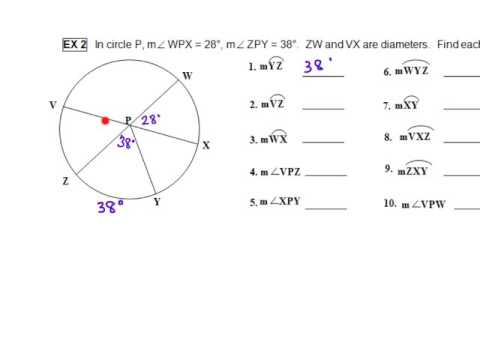 Finding Arc and Central Angle Measures